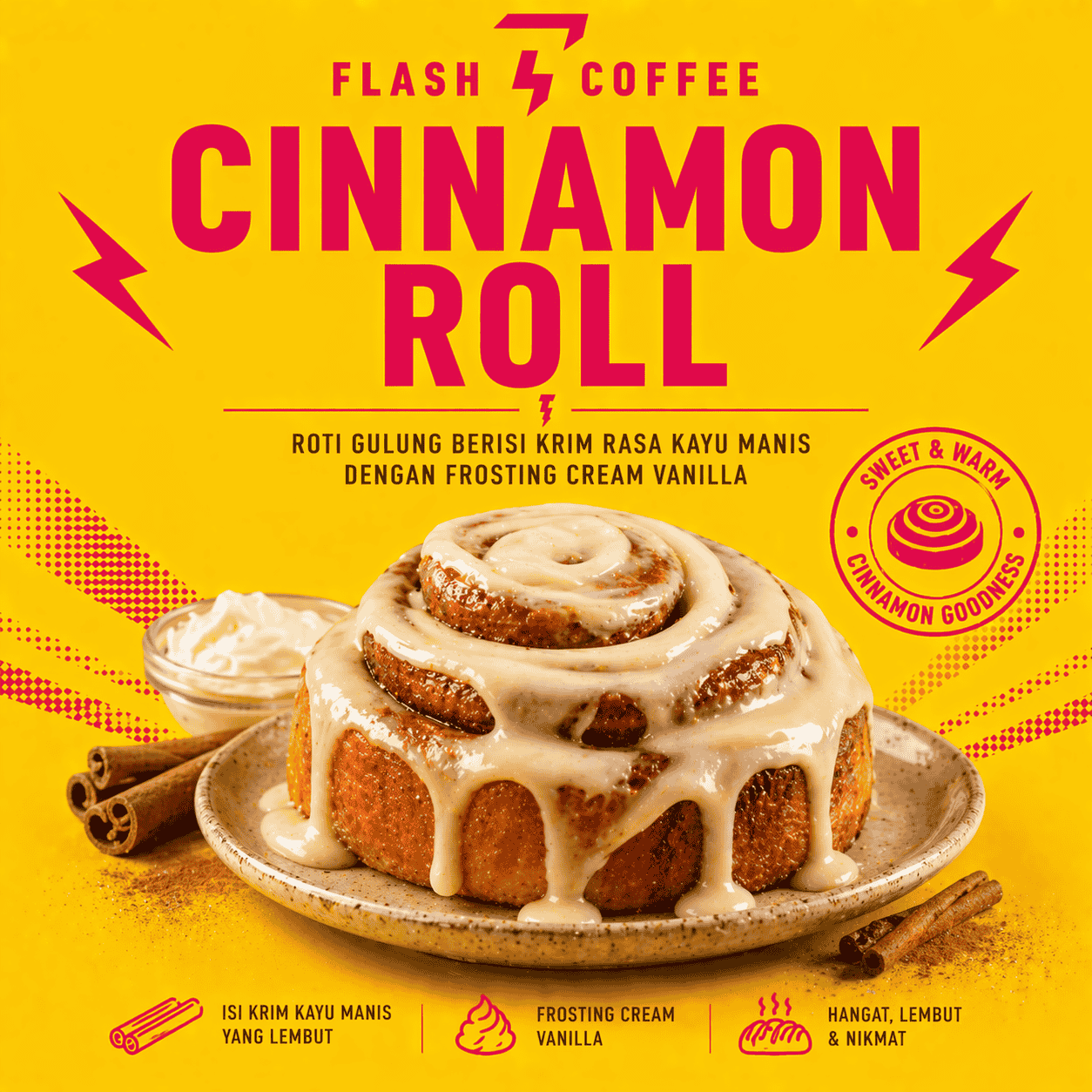 Cinnamon Roll Flash Coffee